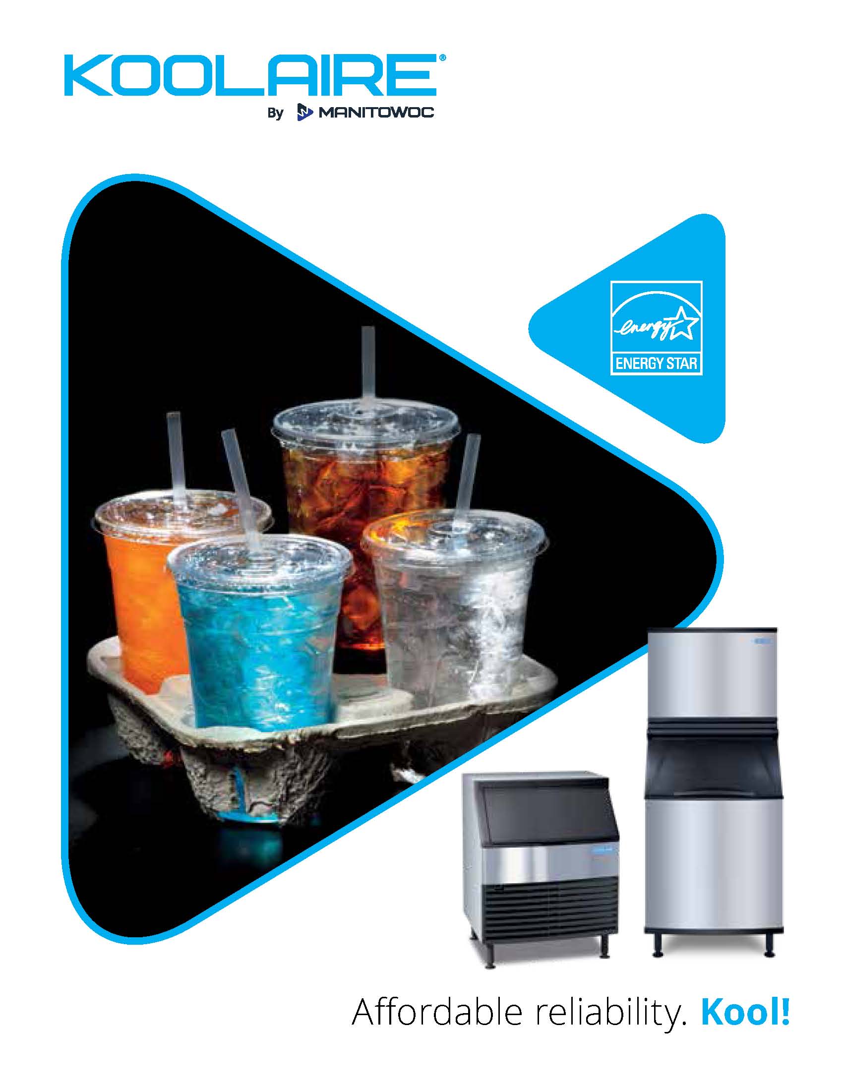 Undercounter Ice Machine Full-Cube With Bin 256lbs/ 24 Hours Koolaire By Manitowoc KDF-0250A